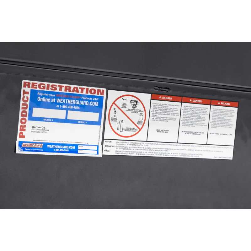 Weather Guard Side Mount Tool Box Gray Aluminum 56X17X13 Model 174-6-04 - Image 13