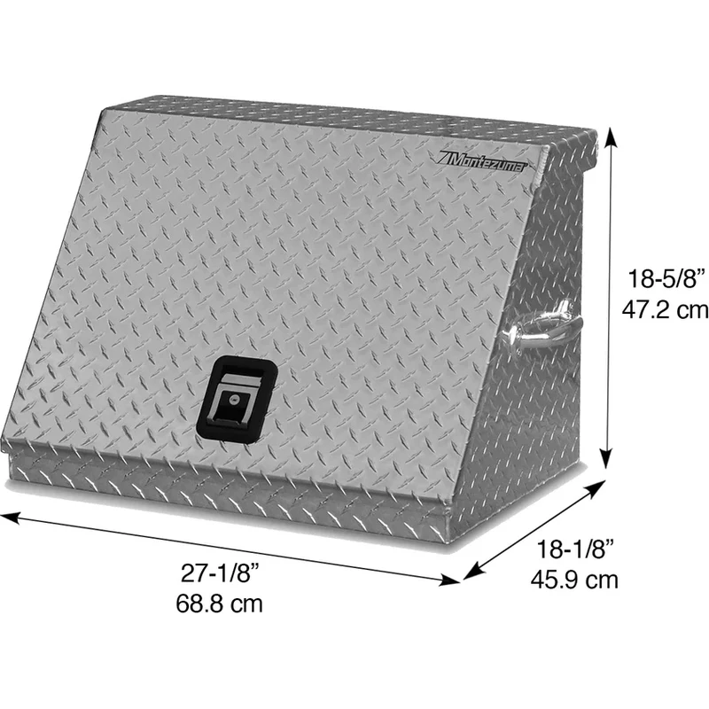 Montezuma 26 x 18 In. Aluminum Triangle® Toolbox Brite Top Mount Toolbox SE250AL - Image 7