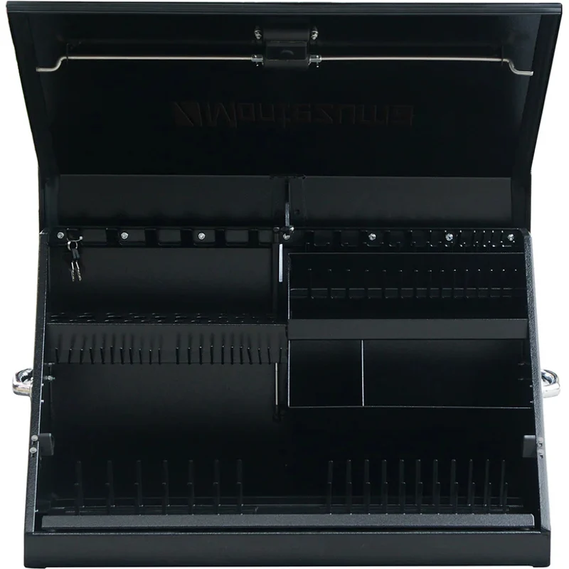 Montezuma 30 x 15 In. Steel Triangle® Toolbox Black Top Mount Truck Box ME300B - Image 3