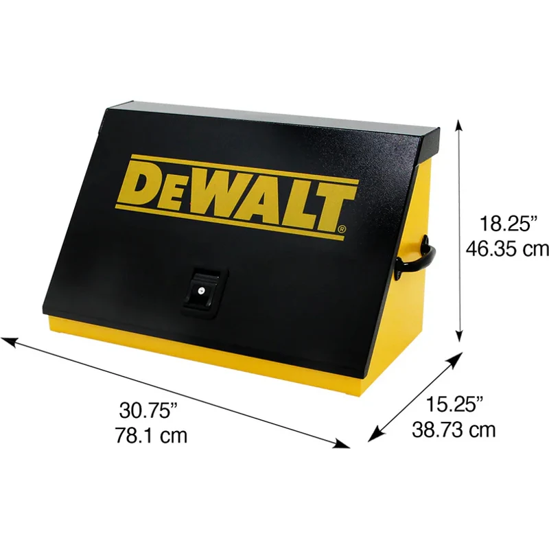 Montezuma 30 x 15 In. Steel Triangle® Toolbox Yellow/Black Top Mount Toolbox DXTB30BY - Image 11