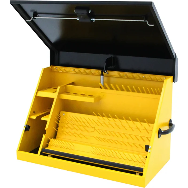 Montezuma 30 x 15 In. Steel Triangle® Toolbox Yellow/Black Top Mount Toolbox DXTB30BY - Image 2