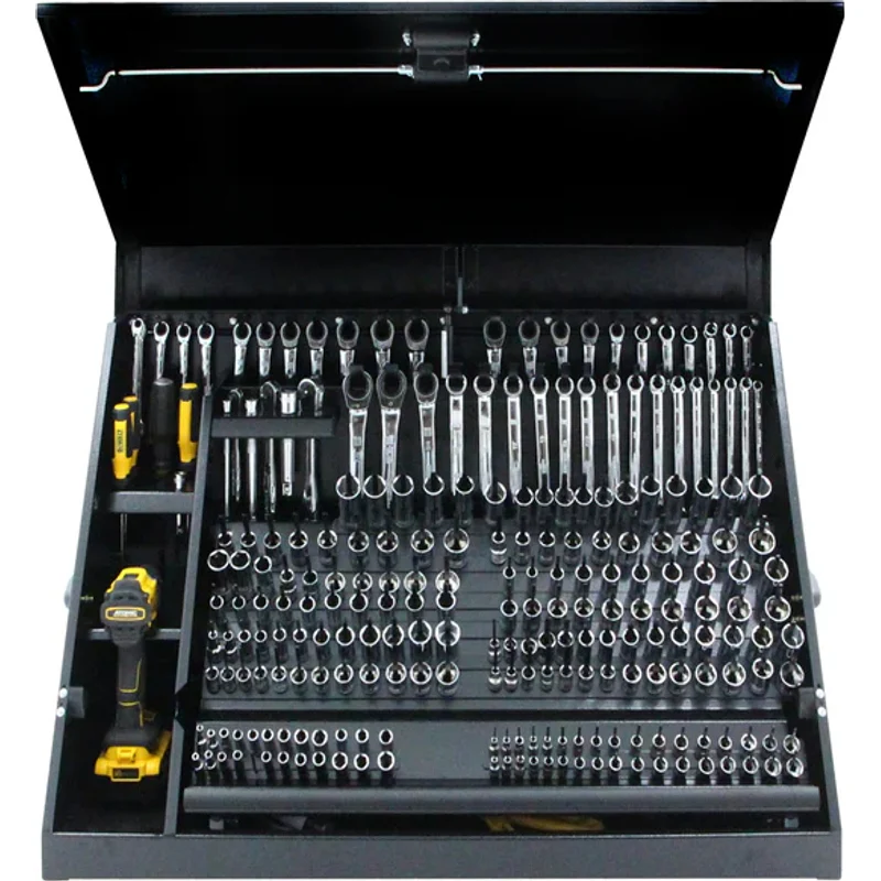 Montezuma 36 x 17 In. Steel Triangle® Toolbox Black Top Mount Toolbox DXTB36BB - Image 5