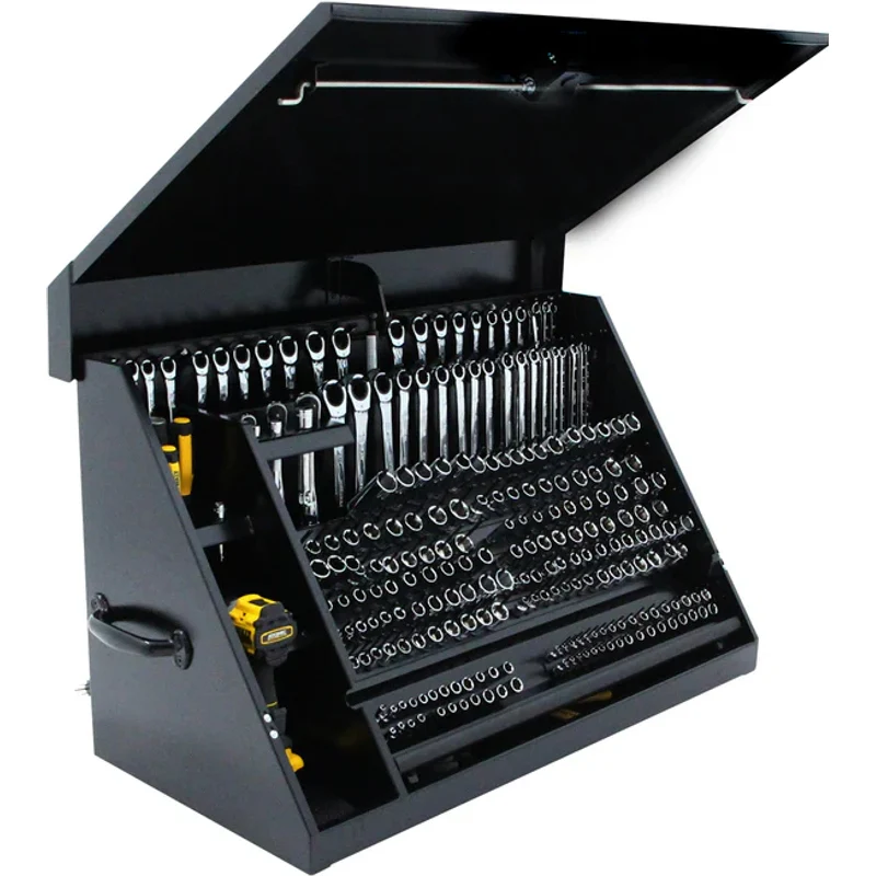 Montezuma 36 x 17 In. Steel Triangle® Toolbox Black Top Mount Toolbox DXTB36BB - Image 8