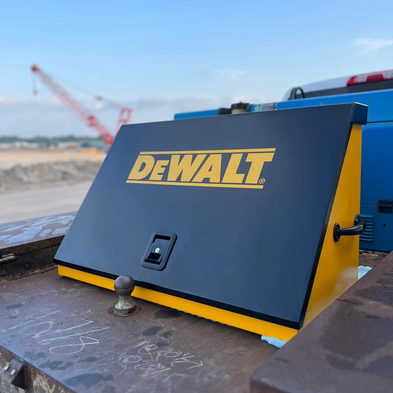 Montezuma 36 x 17 In. Steel Triangle® Toolbox Yellow/Black Top Mount Toolbox DXTB36BY - Image 17