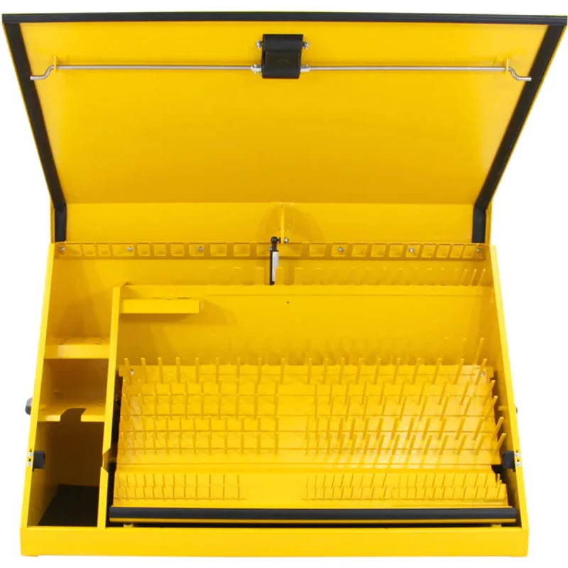 Montezuma 36 x 17 In. Steel Triangle® Toolbox Yellow Top Mount Toolbox DXTB36YY - Image 6