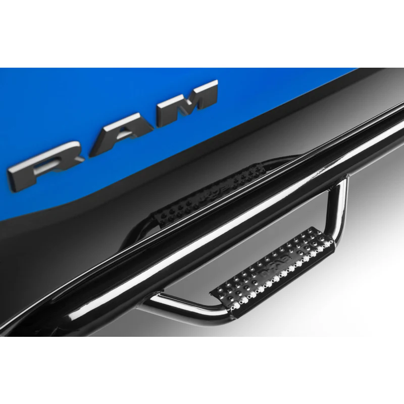N-Fab Cab Length Side Steps Gloss Black Mild Steel Model D1980CC - Image 3