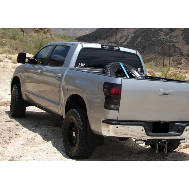 N-Fab Gloss Black Bed Mounted Tire Carrier W/ Black Strap Model BM1TCBK - Image 2