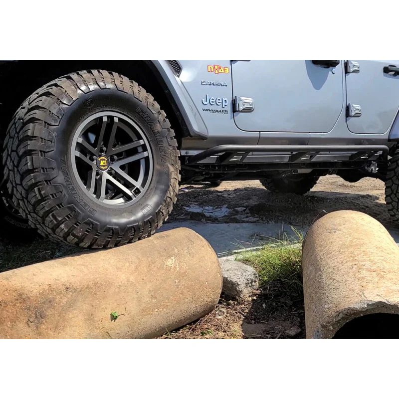 N-Fab Trailslider Rock Sliders Textured Black Steel Model TSJ184-TX - Image 5