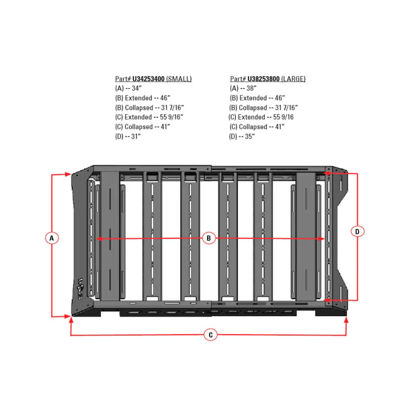 N-Fab Universal Roof Rack Textured Black Model U34253400 - Image 7