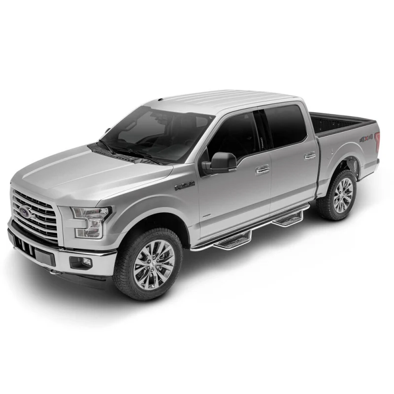 N-Fab Wheel To Wheel and Bed Access Podium Side Steps Stainless Steel Model HPJ0764-SS - Image 2