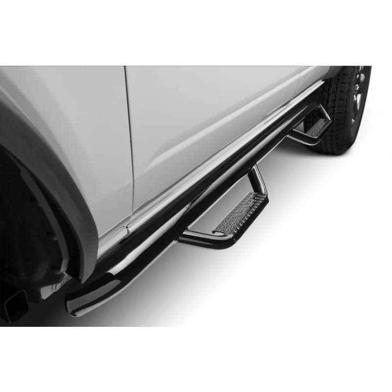 N-Fab Wheel To Wheel Side Steps Gloss Black Steel Model F2156B - Image 3