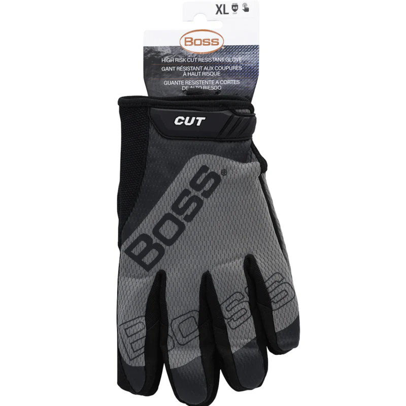 PIP Boss Black/Gray Gloves, Microfiber Palm W/Mesh Back/Touchscreen Friendly-A5 Cut/A4 Abrasion-Size Medium Model 120-MC1225T/M - Image 2
