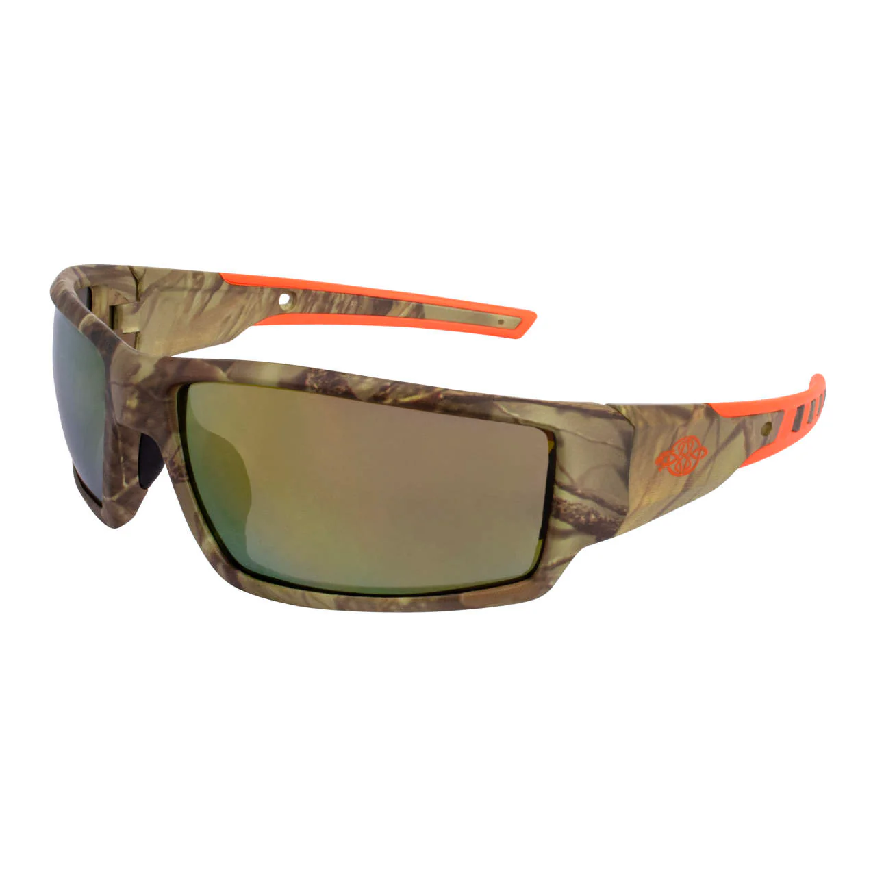 Radians Crossfire Cumulus Premium Safety Eyewear, Camo Frame / Gold Mirror Lens RNS411432 - Image 2