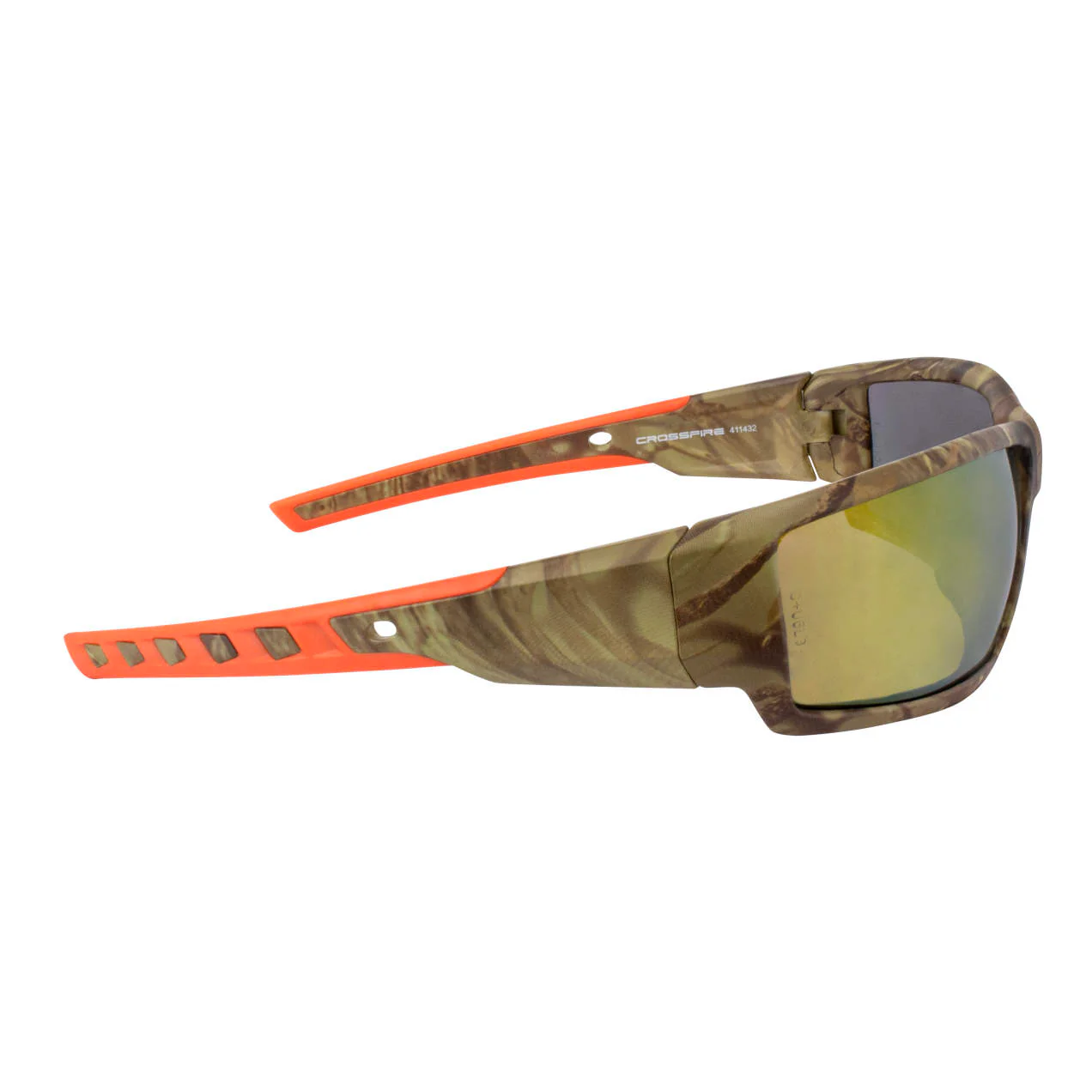 Radians Crossfire Cumulus Premium Safety Eyewear, Camo Frame / Gold Mirror Lens RNS411432 - Image 5