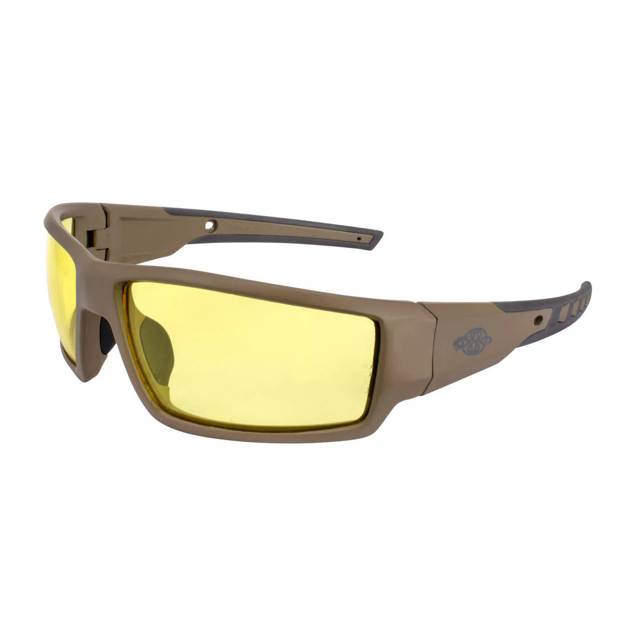 Radians Crossfire Cumulus Premium Safety Eyewear, Tan SDE Frame / HD Yellow Lens RNS41285 - Image 2
