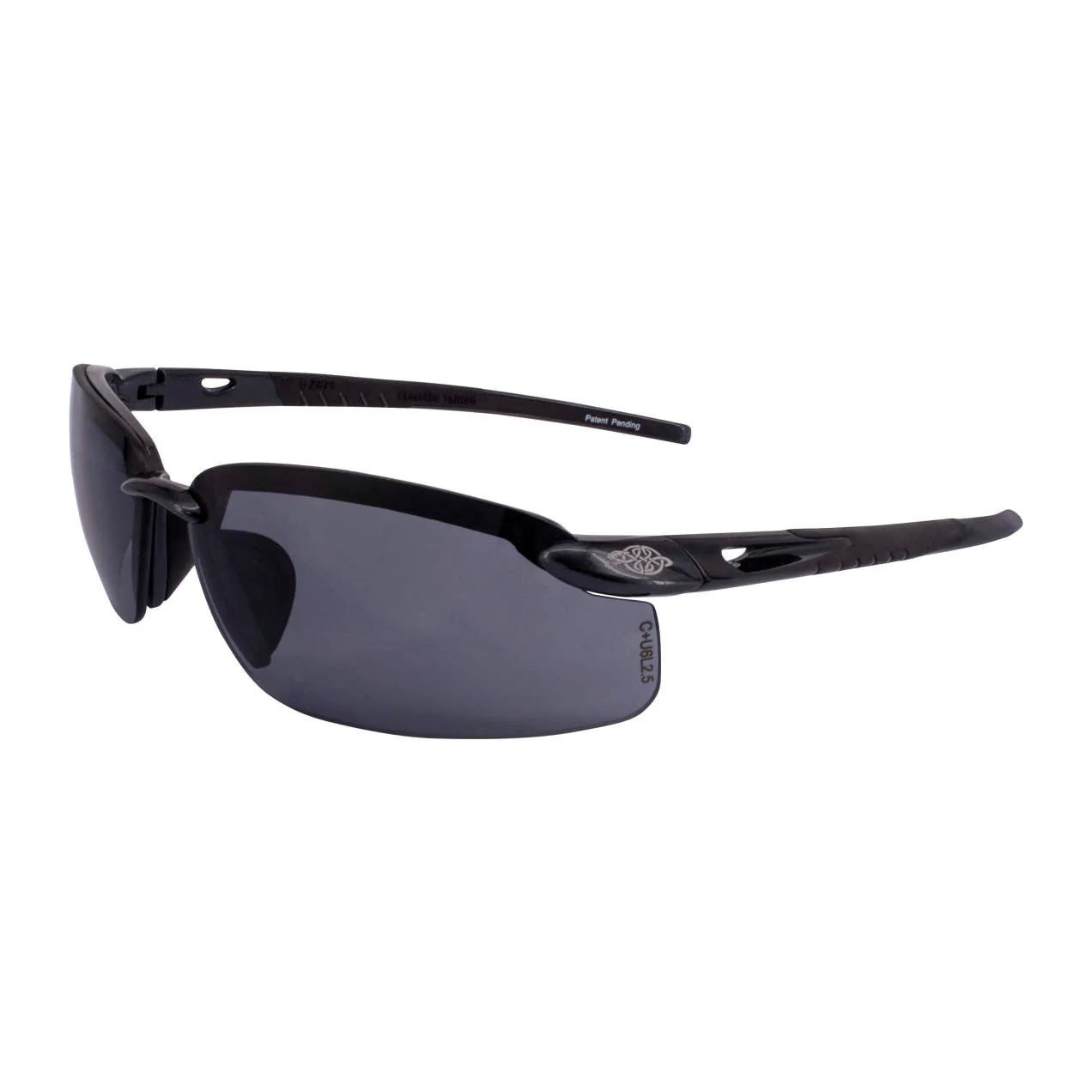 Radians Crossfire ES5 Premium Safety Eyewear, Pearl Black Frame / Smoke Lens RNS2961 - Image 2