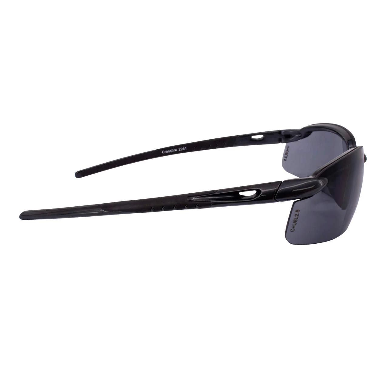 Radians Crossfire ES5 Premium Safety Eyewear, Pearl Black Frame / Smoke Lens RNS2961 - Image 5
