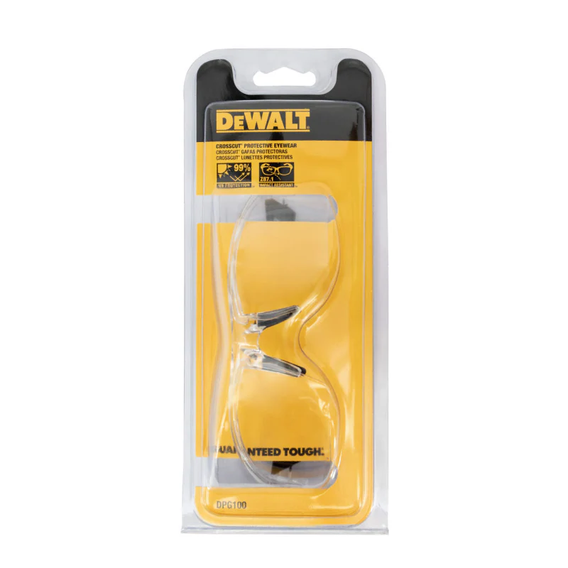 Radians Dewalt Crosscut Hardware Protective Eyewear, Black Frame / Clear Lens RNSDPG100T-1C - Image 10