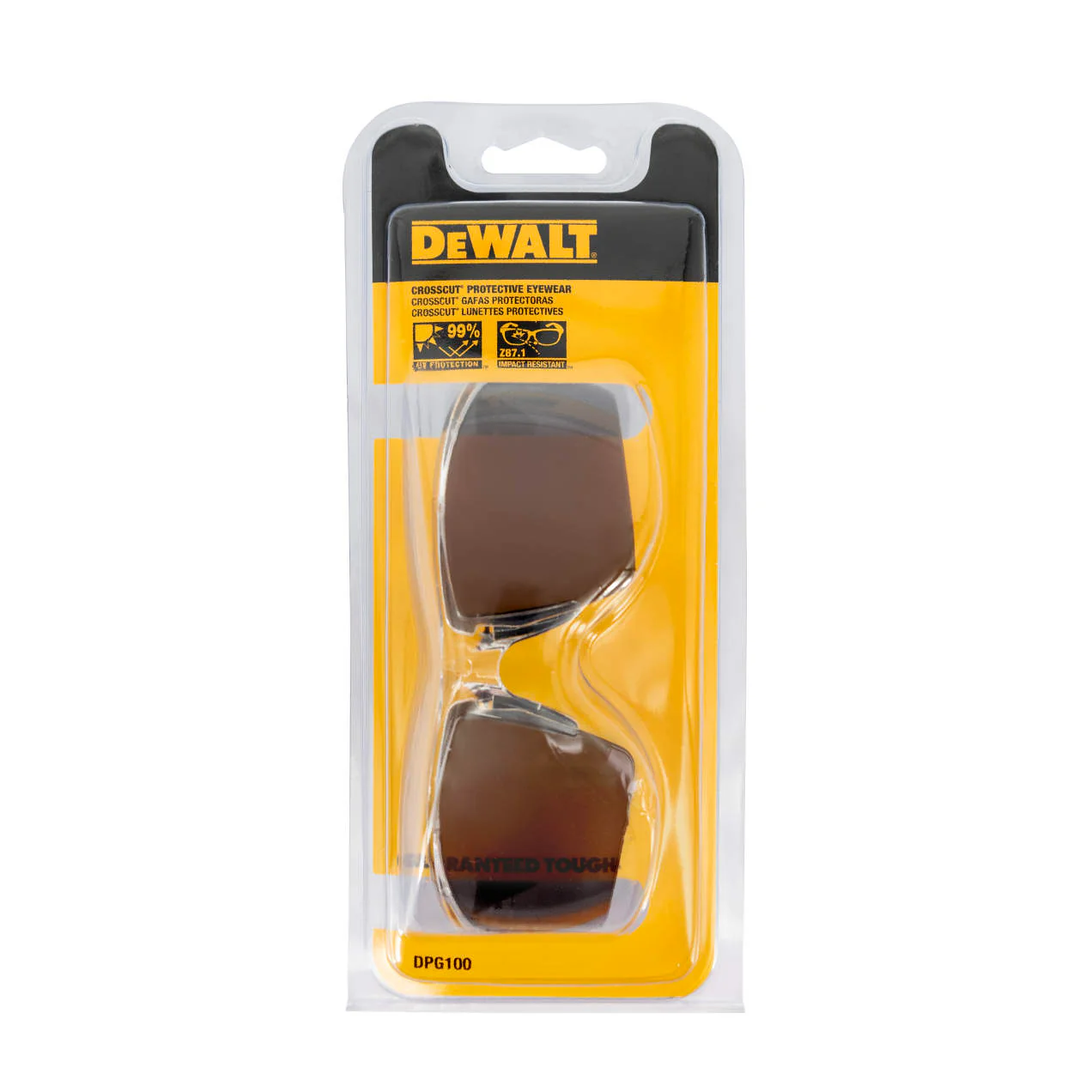 Radians Dewalt Crosscut Hardware Protective Eyewear, Black Frame / Smoke Lens RNSDPG100T-2C - Image 10