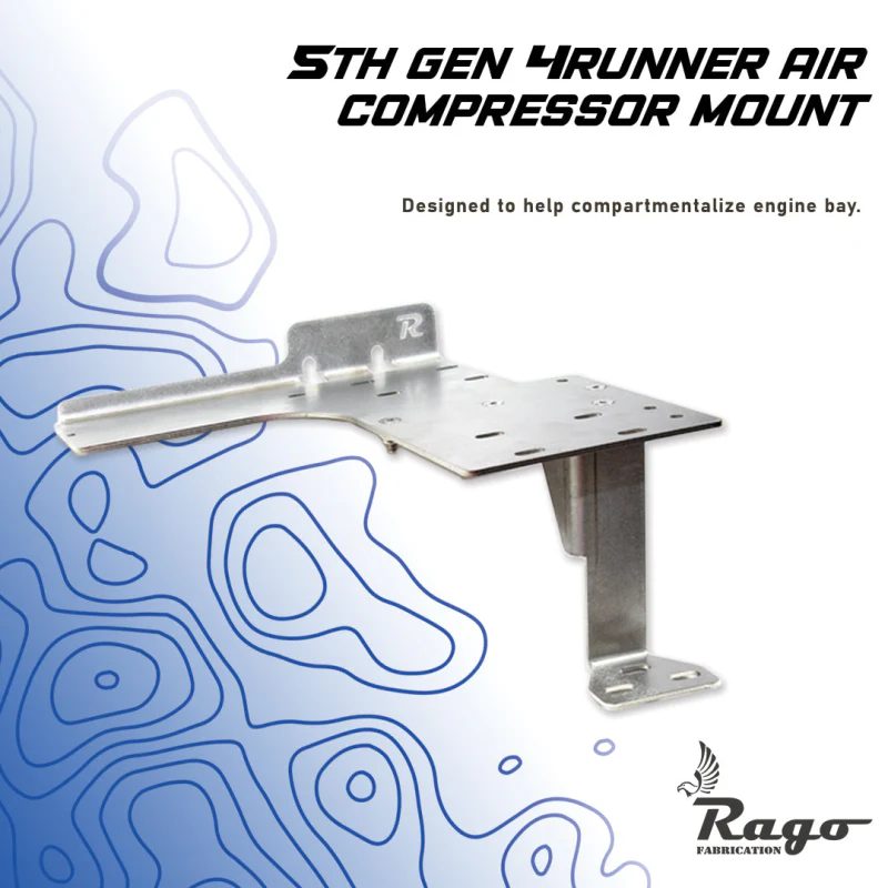 Rago Fabrication 2010-2023 5th Gen Toyota 4Runner Air Compressor Mount Model R1418TT4RARB - Image 11