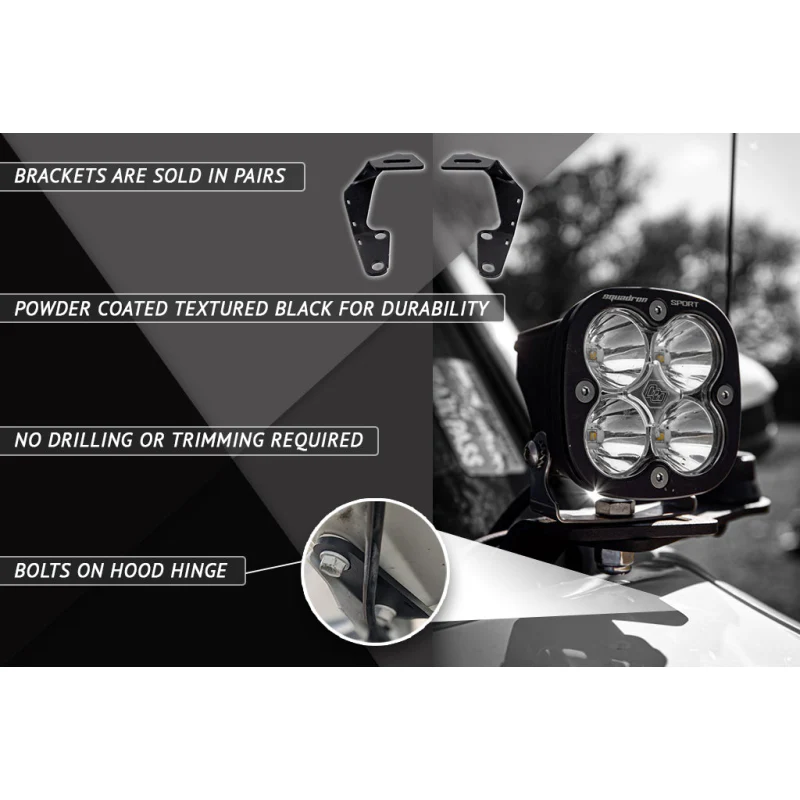 Rago Fabrication 2010-2023 5th Gen Toyota 4Runner Low Profile Ditch Light Mounts Model R1000T4RUDIT-LP - Image 8
