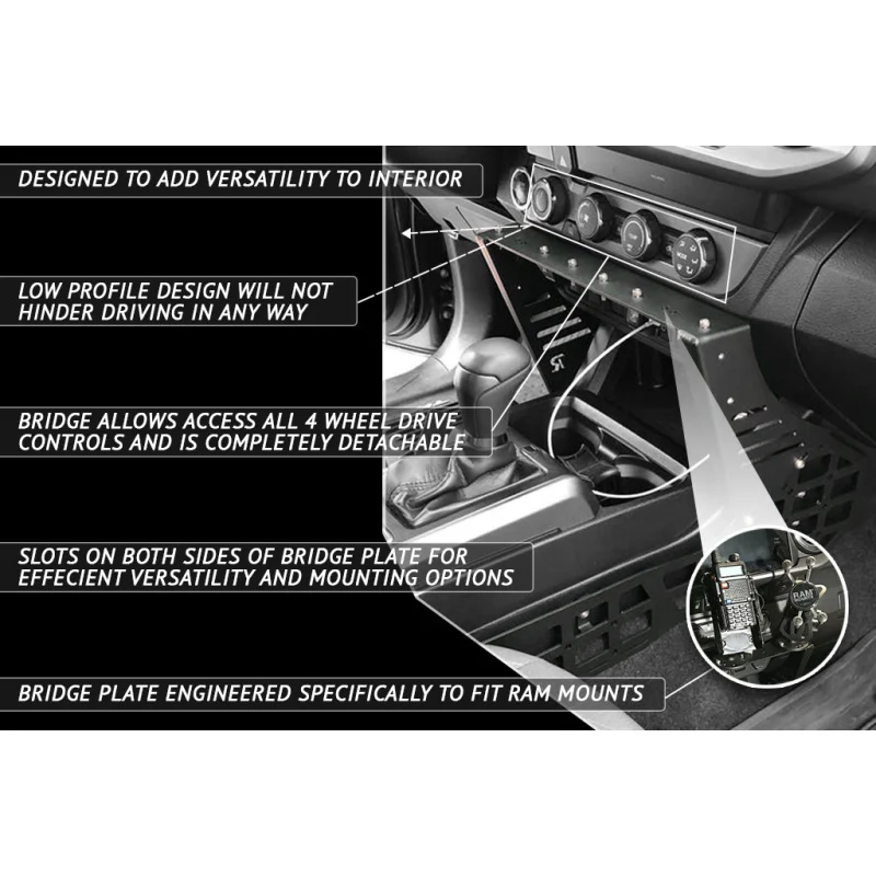 Rago Fabrication 2016-2023 3rd Gen Toyota Tacoma Center Console Molle Storage Panel Model R1619TTAUCCMP - Image 15