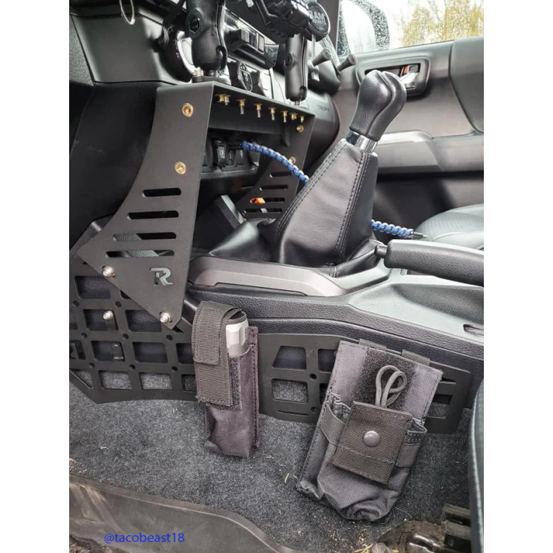 Rago Fabrication 2016-2023 3rd Gen Toyota Tacoma Center Console Molle Storage Panel Model R1619TTAUCCMP - Image 3