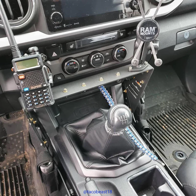 Rago Fabrication 2016-2023 3rd Gen Toyota Tacoma Center Console Molle Storage Panel Model R1619TTAUCCMP - Image 4