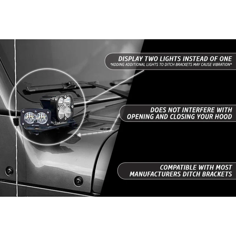Rago Fabrication Ditch Light Bracket Extensions - Pair Model RACCDITEXT - Image 6