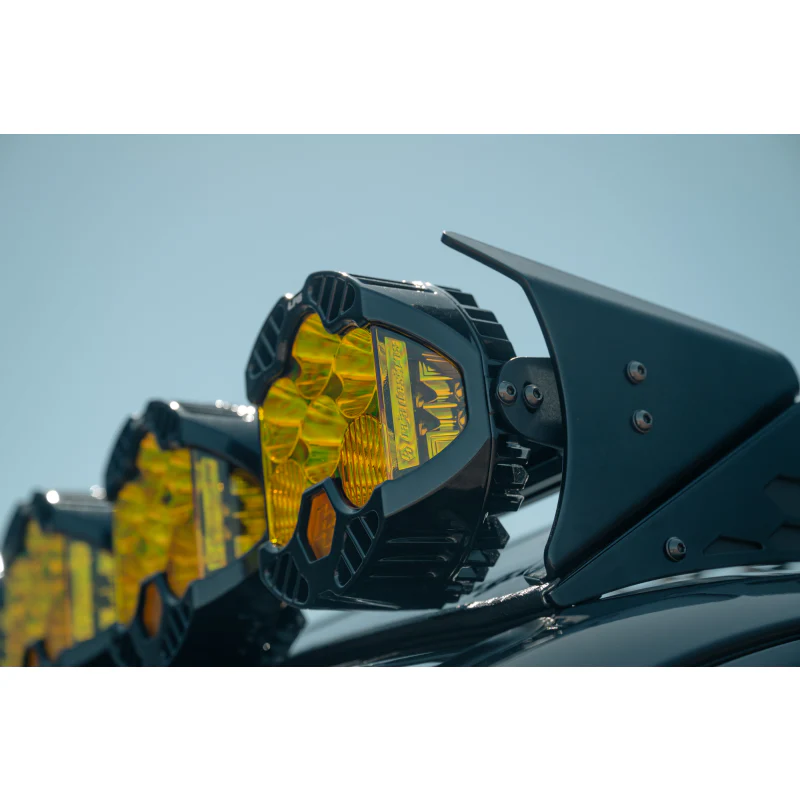 Rago Fabrication Toyota Roof Rack Baja Designs LP6 Round Light Mount Model AC710910301 - Image 4