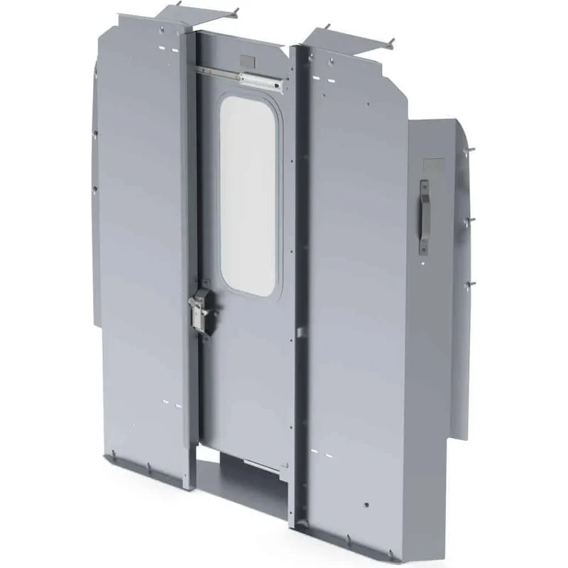 Ranger Design Aluminum Straight Sliding Door Partition for Ram ProMaster Standard Roof & High Roof w/ Polycarbonate Window Model 3068-RP