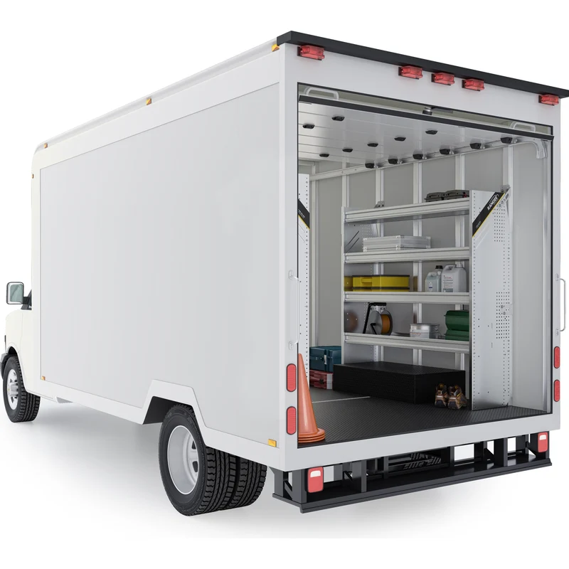 Ranger Design Aluminum Van Shelving Package for 14' Box Truck - Enclosed Trailer Model BTL-27 - Image 4