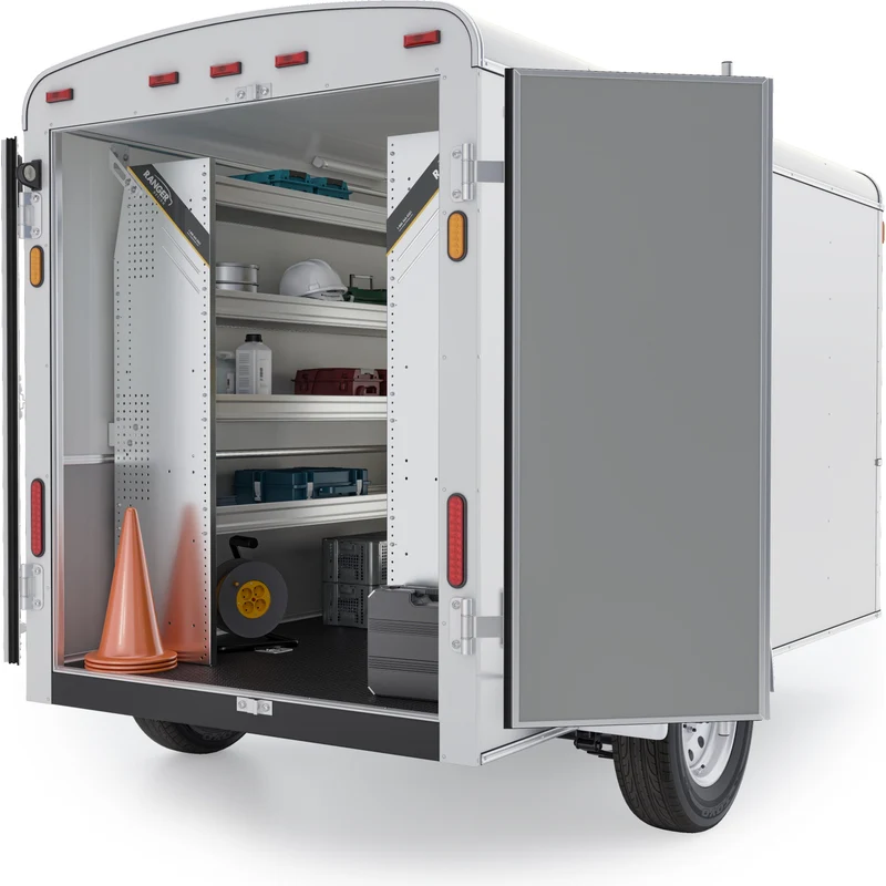 Ranger Design Aluminum Van Shelving Package for 14' Box Truck - Enclosed Trailer Model BTL-27 - Image 6