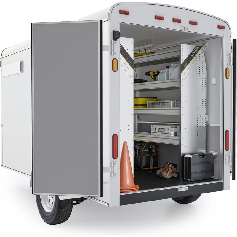 Ranger Design Aluminum Van Shelving Package for 14' Box Truck - Enclosed Trailer Model BTL-27 - Image 7