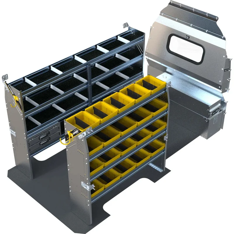 Ranger Design Aluminum Van Shelving Package for Mercedes Sprinter 144" Wheelbase Model DHS-27