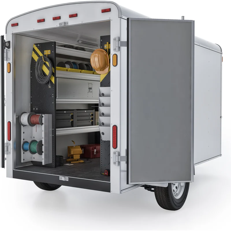 Ranger Design Electrician Van Shelving Package for 14' Box Truck - Enclosed Trailer Model BTL-11 - Image 3