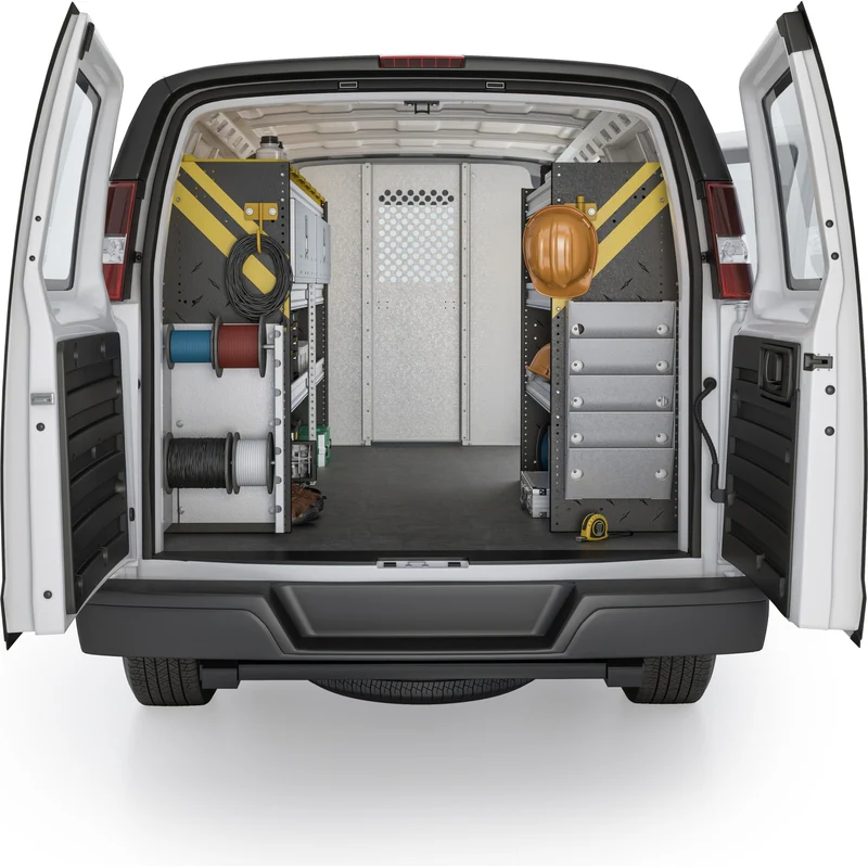 Ranger Design Electrician Van Shelving Package for Chevrolet Express 135" Wheelbase Model GSR-11 - Image 2