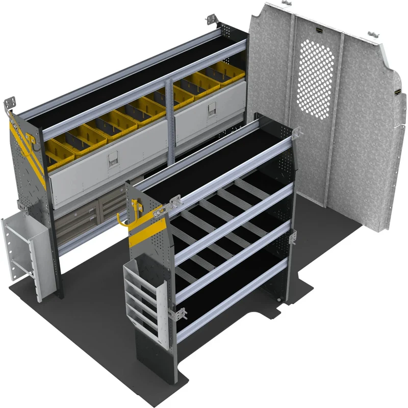 Ranger Design Electrician Van Shelving Package for Ford Transit Mid Roof 130" Wheelbase Model FTR-11