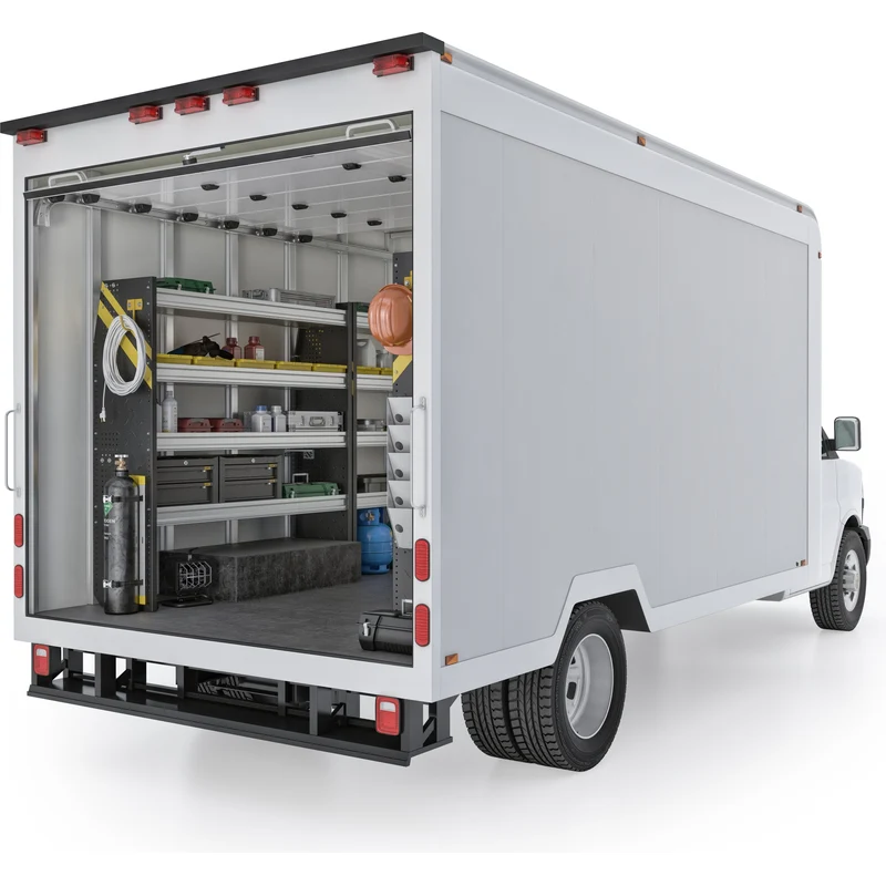 Ranger Design HVAC Van Shelving Package for 14' Box Truck - Enclosed Trailer Model BTL-12 - Image 3