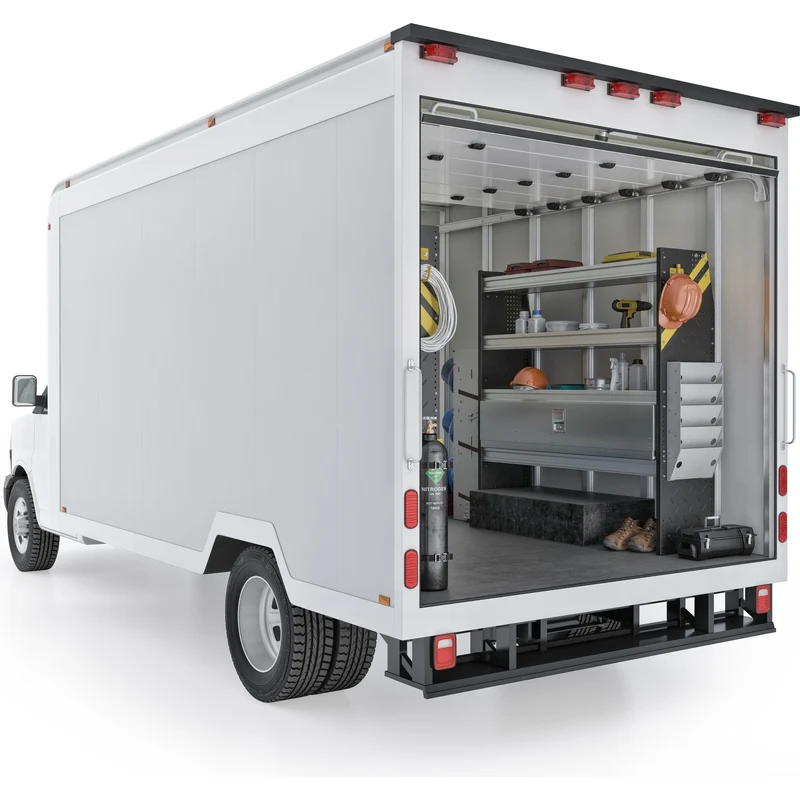Ranger Design HVAC Van Shelving Package for 14' Box Truck - Enclosed Trailer Model BTL-12 - Image 4
