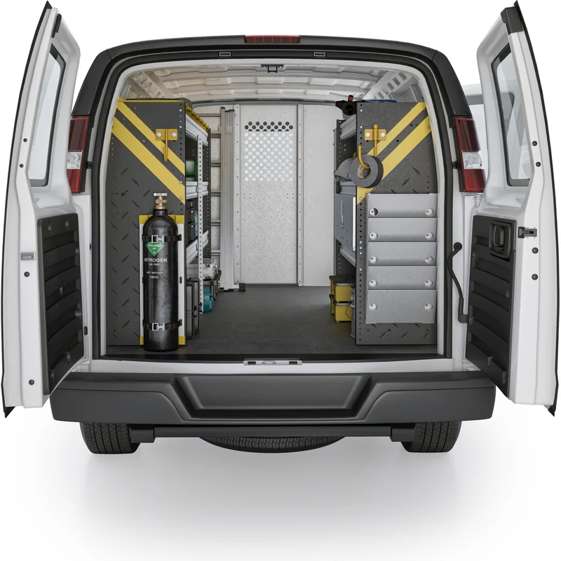 Ranger Design HVAC Van Shelving Package for Chevrolet Express 135" Wheelbase Model GSR-12 - Image 2