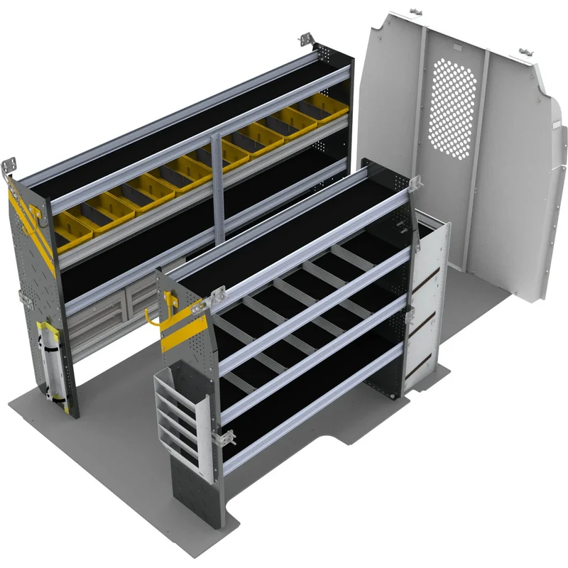 Ranger Design HVAC Van Shelving Package for Ford Transit Mid Roof 148" Wheelbase Model FTM-12