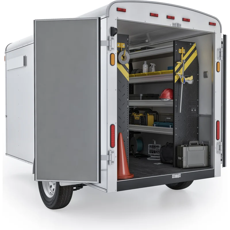 Ranger Design Mobile Service & Plumbing Van Shelving Package for 14' Box Truck-Enclosed Trailer Model BTL-16 - Image 10