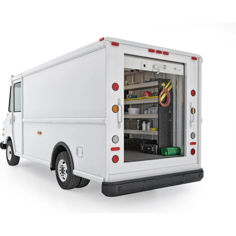 Ranger Design Mobile Service & Plumbing Van Shelving Package for 14' Box Truck-Enclosed Trailer Model BTL-16 - Image 4