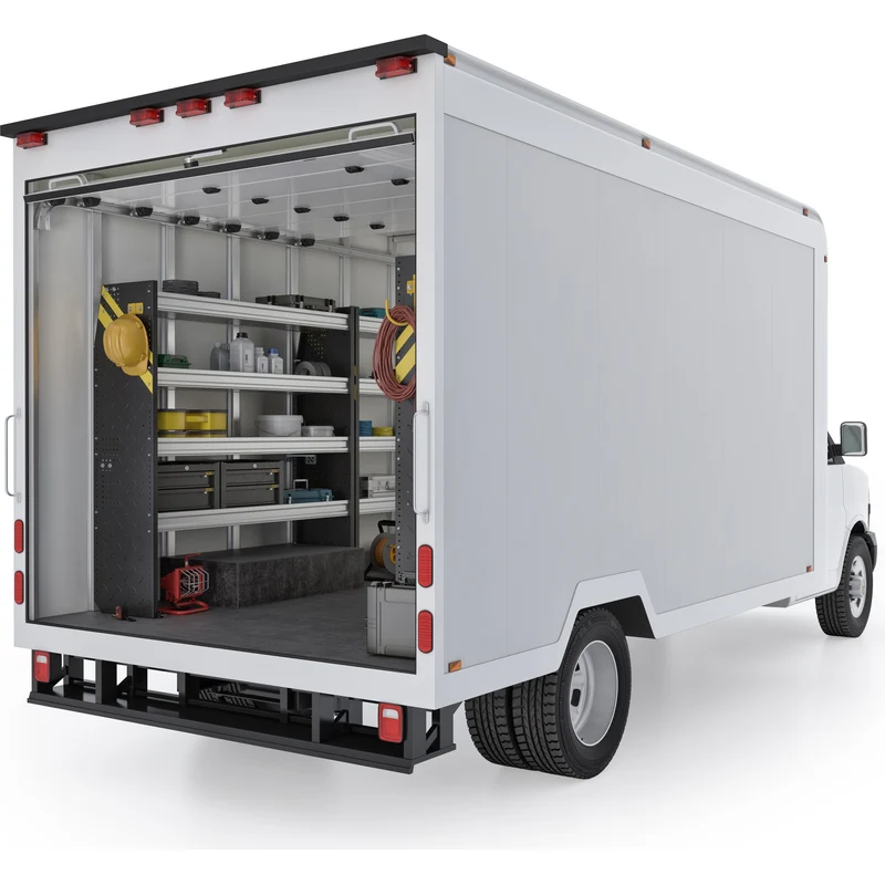 Ranger Design Mobile Service & Plumbing Van Shelving Package for 14' Box Truck-Enclosed Trailer Model BTL-16 - Image 6