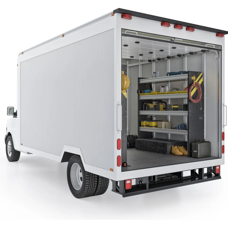 Ranger Design Mobile Service & Plumbing Van Shelving Package for 14' Box Truck-Enclosed Trailer Model BTL-16 - Image 7