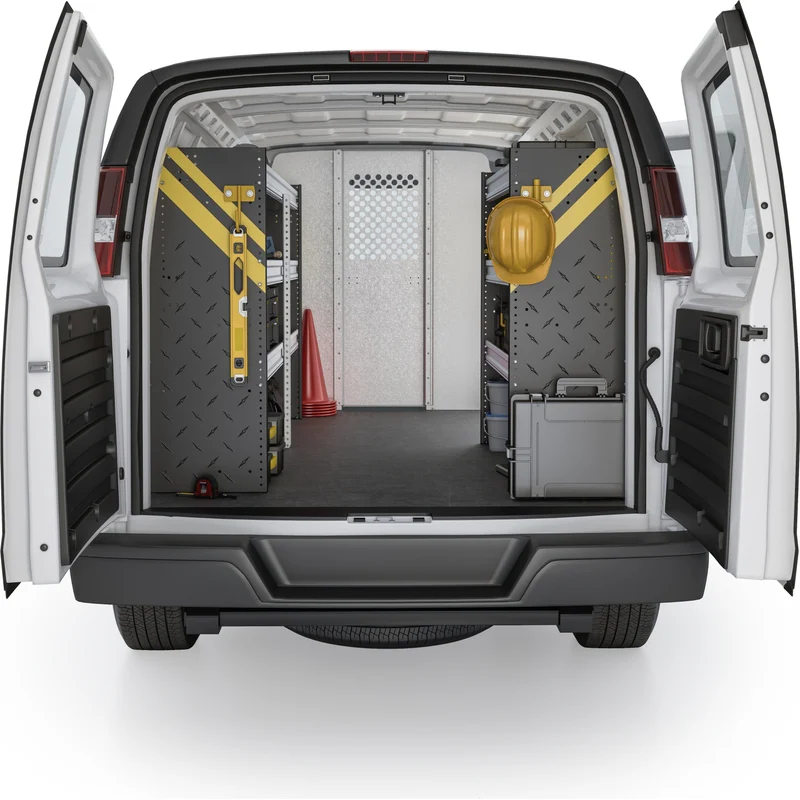 Ranger Design Mobile Service & Plumbing Van Shelving Package for Chevrolet Express 135" Wheelbase Model GSR-16 - Image 2