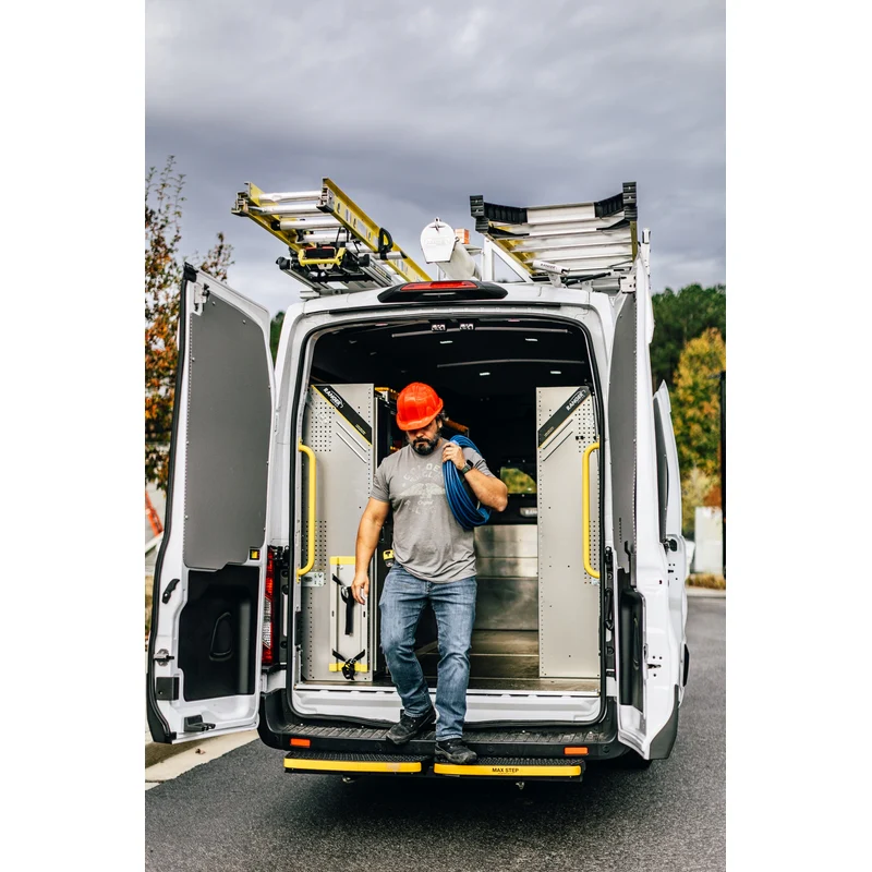 Ranger Design N5 Composite 4 Tray Aluminum Van Shelving for High Roof Vans 16"x36"x62" Model N5-RA36-4C - Image 3