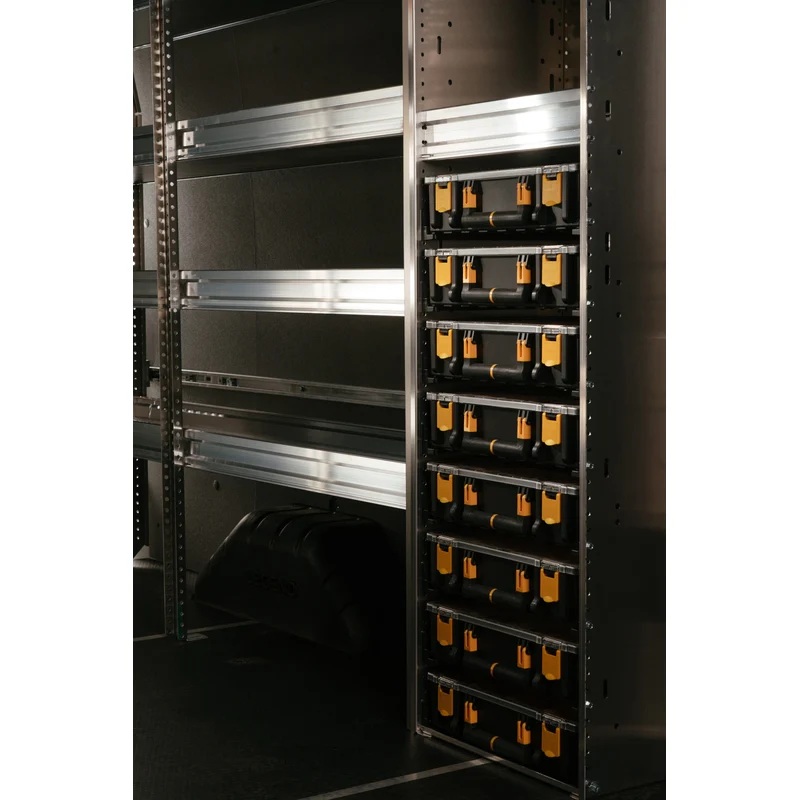Ranger Design Partskeeper Parts Organizer Composite Aluminum Storage Cabinet w/ 8 Carry Cases and 2 Shelves 14"x19"x62.5" Model C5-PA18-8C - Image 6