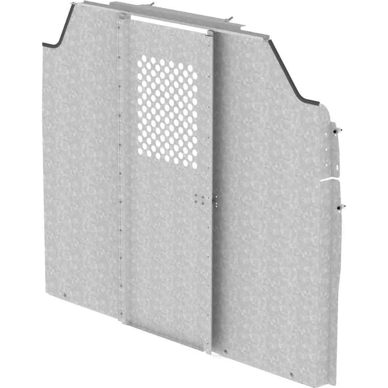 Ranger Design Steel Straight Door Partition for Ford Transit Low Roof 130" & 148" Wheelbase - Swing Door w/ Perforated Window Model C30-FTL